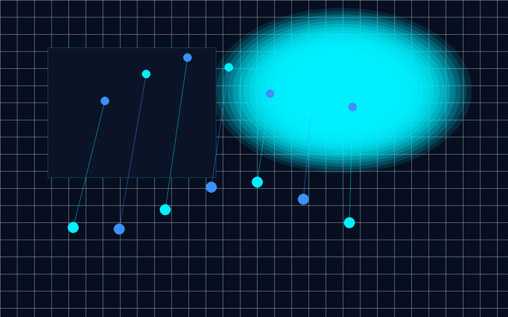 Red neuronal abstracta con nodos cyan para inteligencia artificial